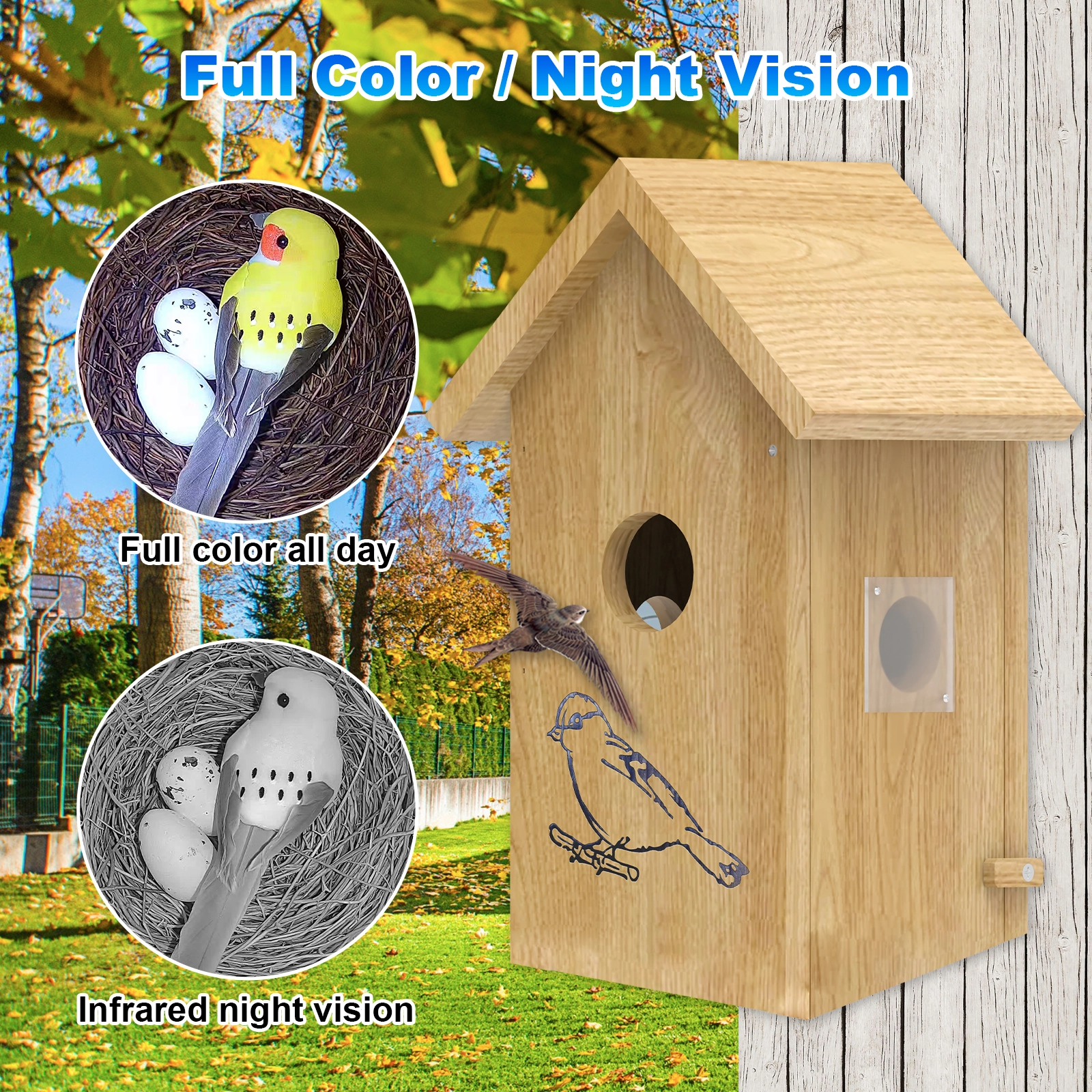 Wooden Bird Nesting Box - Image 3