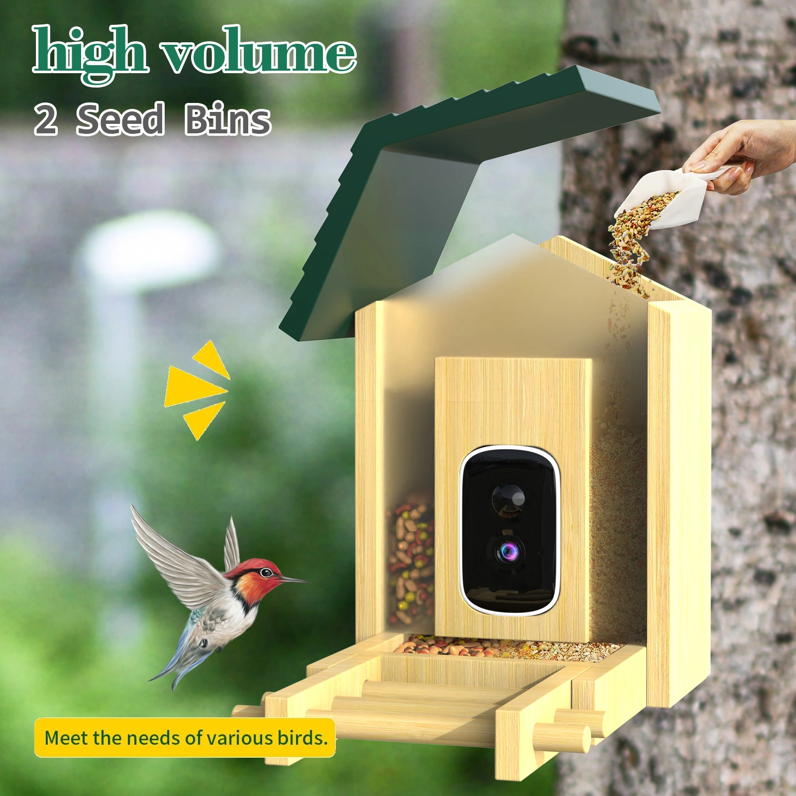 Bamboo Al Smart Bird Feeder - Image 5