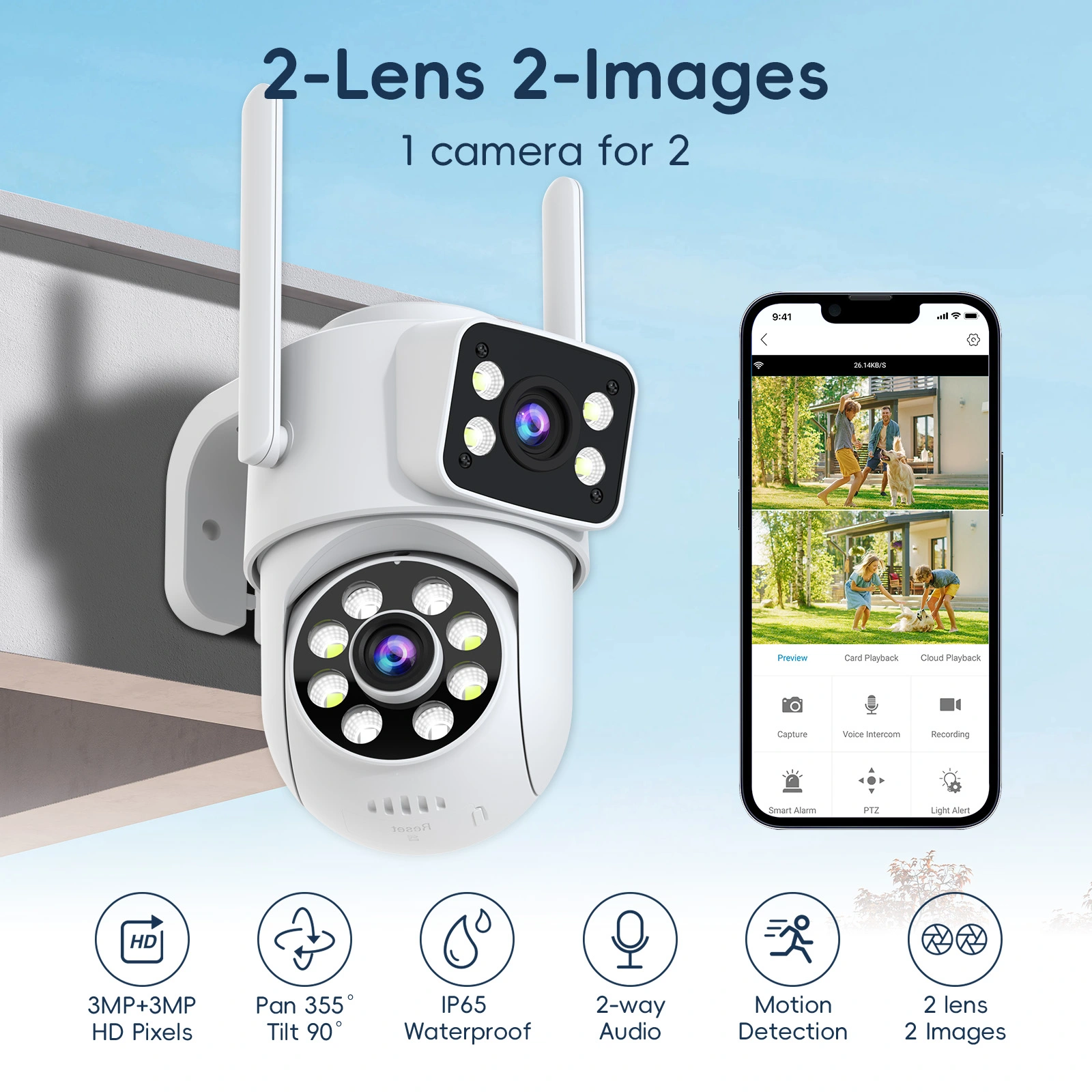 Dual-Lens 2K HD Camera-Q03 - Image 2